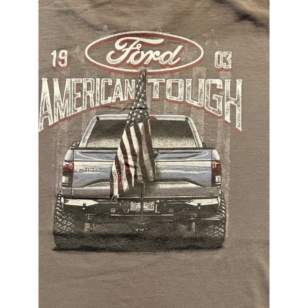 Ford American Tough F150 Graphic T Shirt Gray XXL Truck Patriotic USA
